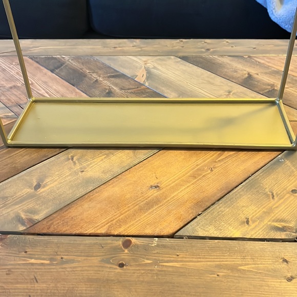 Gold matte finish floating shadow box shelf or set on furniture to display decor - Picture 4 of 6